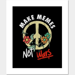 Make Memes Not Wars Funny World War 3 Meme Design Posters and Art